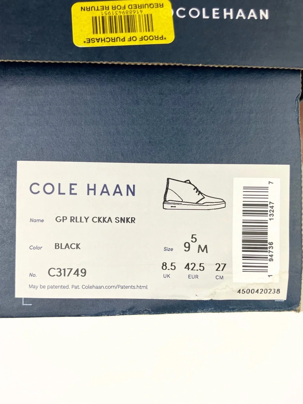 Cole Haan Men’s Grandpro Rally Chukka Boot Sneaker Sz 9.5